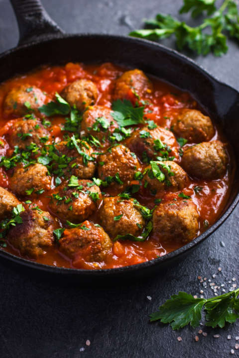 Meatballs with Veggies and Ricotta